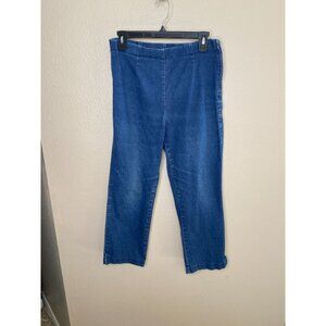 Shaver Lake Authentic Casuals Blue Stretch Denim Pants 12 Cotton/Spandex Blend